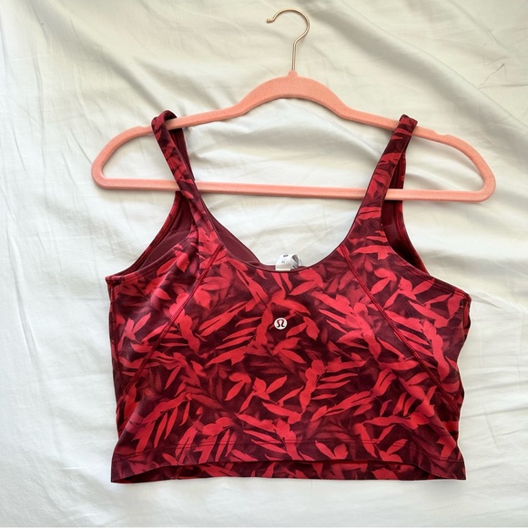 [SOLD] lululemon Align Tank Top, US 10, Spray Leaf Fireside Red - Picture 2 of 5